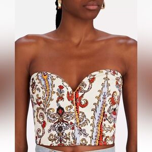 MARA HOFFMAN Paisley Print Rilynn Bustier Top 00 XXS